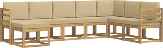 vidaXL Conjunto De Sof&aacute;s De Exterior 8 Uds. Y Beige Vidaxl