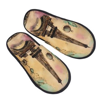 Generic Home Slippers Paris Eiffel Tower Printing Slippers Non Slip Unisex House Slipper For Spa Travel Bathroom M