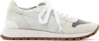 Brunello Cucinelli Witte Sneakers Stijlvol Slip-On Ontwerp - Dames - Sneakers - Wit - 37 1/2 EU - Leer - Schoenen