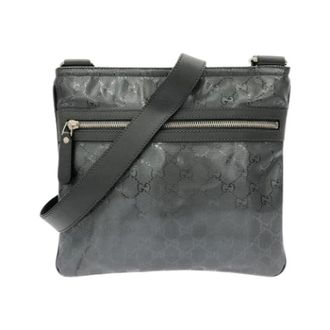 Gucci Pre-owned Cross Body Bags, female, Gray, Size: ONE SIZE Pre-owned Vintage GG Imprim&eacute; Shoulder Bag