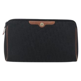 Dior Pre-owned Clutches, female, Black, Size: ONE SIZE Pre-owned Trotter Canvas Pouch