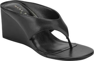 Marc Fisher Udena Wedge Flip Flop in Black at Nordstrom, Size 5.5