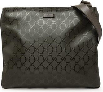 Gucci Moss Green Pvc Leather Shoulder Bag (Pre-Owned)