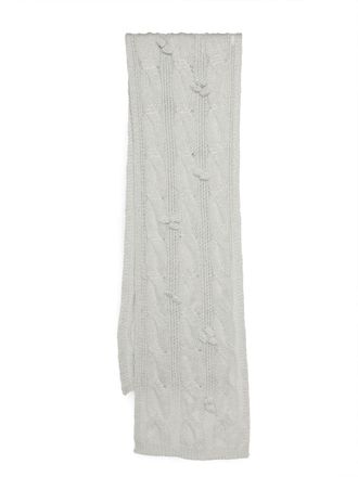 Onefifteen cable-knit scarf - women - Wool/Polyester - One Size - Grey