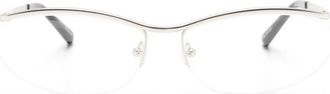 The Attico X Linda Farrow Charlotte Cat-eye Semi-rimless Glasses
