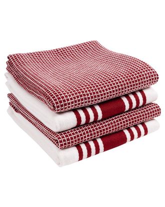 KAF Home Kaf Home Set Of 4 Madison Waffle Assorted Linens