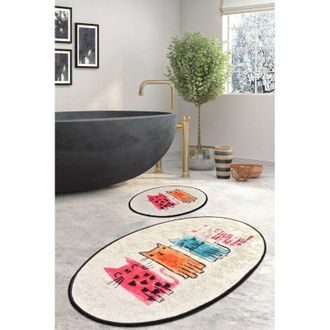 Dmora Alfombra De Ba&ntilde;o Pekin, Lavable A M&aacute;quina, 60x100 Cm Multicolor