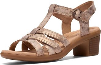 Clarks Emily 2 Rose Womens Dress Sandals Bronze Synthetic : 7.5 B - Medium, Leather