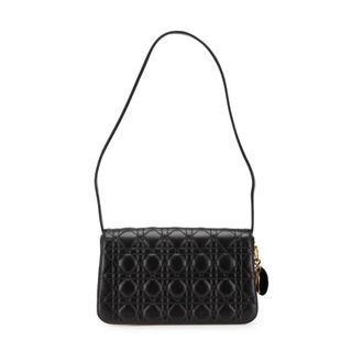 Dior Pre-owned Shoulder Bags, female, Black, Size: ONE SIZE Pre-owned Lambskin Cannage Shoulder Bag