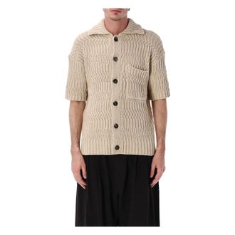 Roberto Collina Cardigans, male, Beige, Size: XL Cable Cardigan