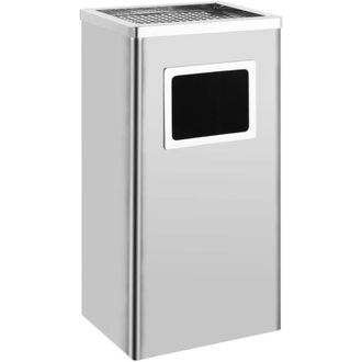 vidaXL Vidaxl - Pattumiera con Posacenere da Albergo 45 l Acciaio Inox