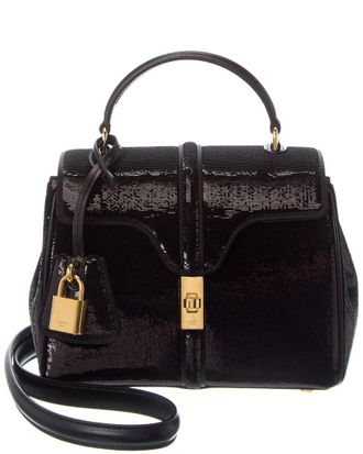 Celine 16 Mini Sequin Leather Satchel