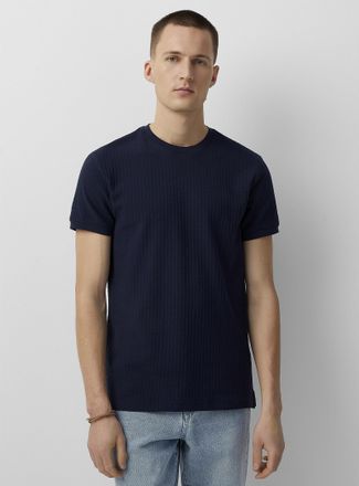 Le 31 Mens Embossed jacquard T-shirt