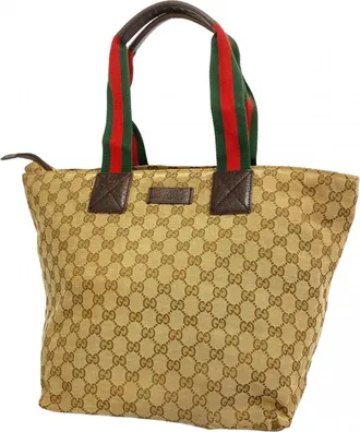 Gucci Brown Canvas Tote Bag (Pre-Owned)