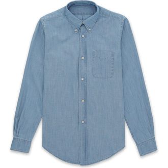 Fortela King Chambray Shirt in Light Blue at Nordstrom, Size Xx-Large