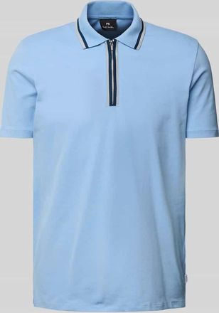 Paul Smith Regular Fit Poloshirt mit Label-Detail in Hellblau, Gr&ouml;&szlig;e XXL