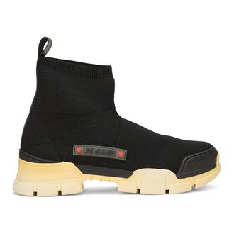 Moschino Sock Trainers with Elevated Sole - female - Moschino - Sneakers - Black - 6 UK - Shoes