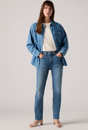 Levi's Vaqueros rectos de tiro alto 724 - Mujer - 25X30 - Azul / Kick Start