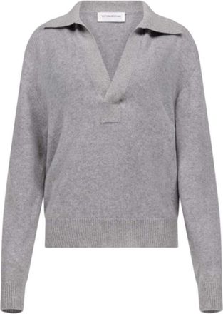 Victoria Beckham Genevieve Sweater In Medium Grey Melange