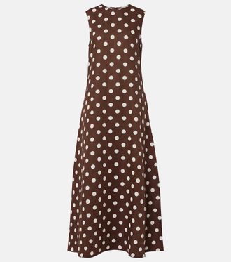 Asceno Tallin linen and cotton maxi dress
