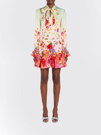 Roberto Cavalli Abito mini in cotone stretch stampato