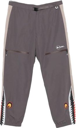 A Bathing Ape Kazuki Kuraishi Trainingsbroek met elastische boorden - Heren - Trainingsbroeken - Grijs - XL - Polyester - Fitness
