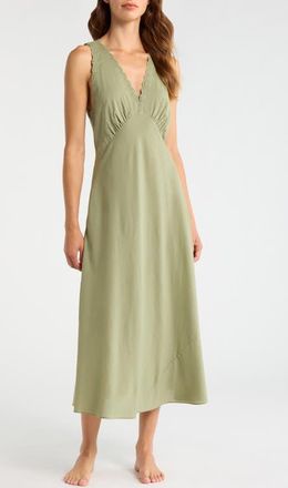 Reformation Lila Sleeveless Sleep Dress in Artichoke at Nordstrom, Size X-Small