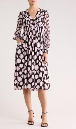 Diane Von F&uuml;rstenberg Akiva Long Sleeve Dress in Tutus Pink Med/Tutus Pink Sm at Nordstrom Rack, Size 12