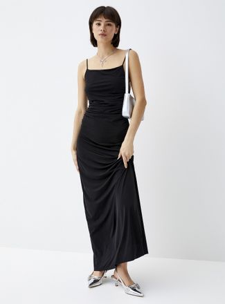 Twik Womens Gathered open back maxi dress