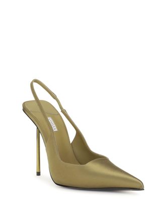 Le Silla Womens Amelia Slingback Pumps Jaen Silk High Heel Shoes
