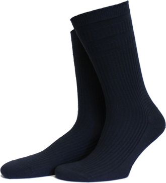 Hj Hall The Original HJ Hall Mens Cotton Softop Socks - 3 Pair Pack, HJ91/3, Navy, 6-11