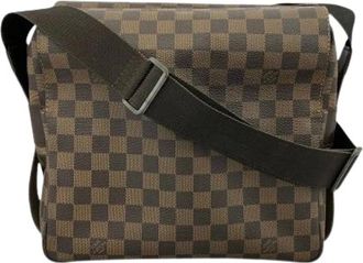 Louis Vuitton Pre-owned Cross Body Bags, male, Brown, Size: ONE SIZE Pre-owned Naviglio Damier Shoulder Bag