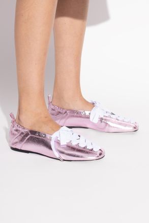 Ganni Ballet Flats Made Of Eco Leather, Womens, Pink