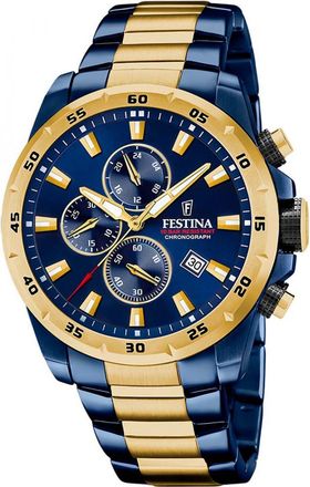 Festina F20564-1 Mens Timeless Chronograph Watch - Blue - One Size