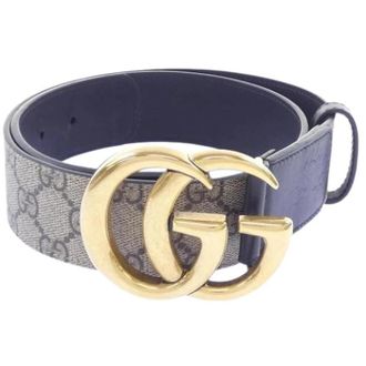 Gucci Pre-owned Canvas Belt - Heren - Vintage Accessoires - Blauw - ONE Size - Vintage