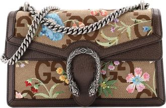 Gucci Borsa a spalla Dionysus piccola con ricamo - Marrone