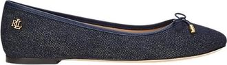 Ralph Lauren Jayna Denim Flat - Dames - Ballerinas - Blauw - 36 1/2 EU - Denim - Schoenen