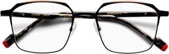 Etnia Barcelona Joaquin Geometric Square Eyeglasses with Tortoiseshell Accents