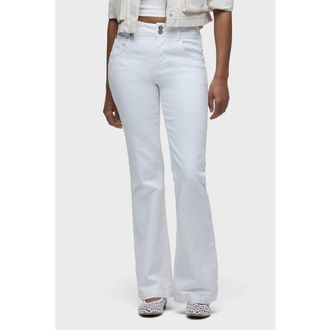 Hudson Dana Flap Pocket Flare in White at Nordstrom, Size 33