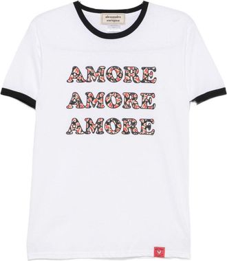 Alessandro Enriquez Camiseta de algod&oacute;n con estampado Amore