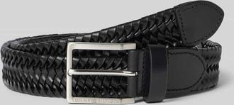 Tommy Hilfiger Gürtel in Flechtoptik aus echtem Leder Modell OLIVER WOVEN 3.0 in Black, Größe 100