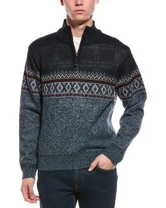 Point Zero Semi Fit 1/4-Zip Mock Neck Sweater
