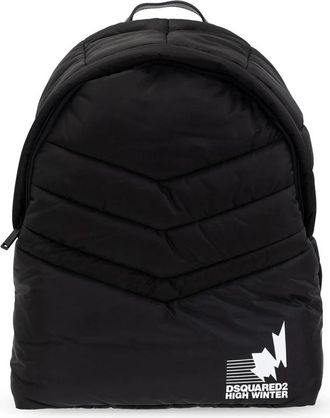Dsquared2 Stijlvolle Logo Rugzak - Heren - Rugzakken - Zwart - ONE Size - Nylon - Tassen
