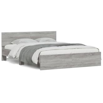 Berkfield Home Bed Frame without Mattress Grey Sonoma 150x200 cm King Size