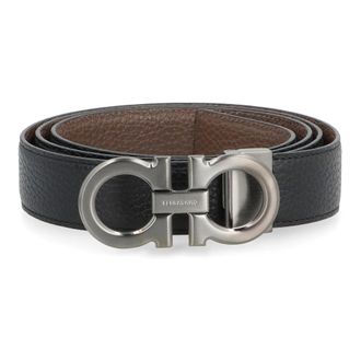 Ferragamo Belts, male, Black, Size: 115 CM Reversible Leather Belt