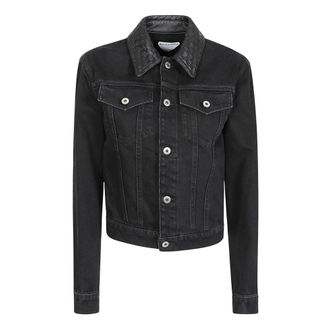 Bottega Veneta Chaqueta Vaquera con Cuello Intrecciato - Jackets - Mujer - Negro - S