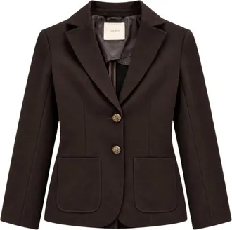 Yes-Zee Blazer de un solo bot&oacute;n - Jackets - Mujer - Marr&oacute;n - XS