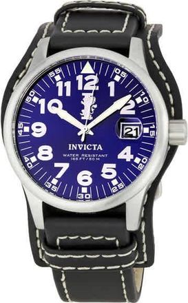 Invicta I Force Black Leather Mens Watch 6104
