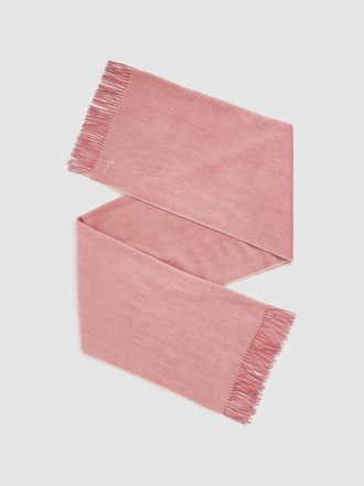 Reiss Picton Pink Cashmere Blend Scarf Wool Plain, 180x70cm