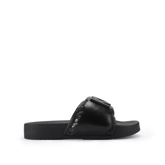 Kurt Geiger Mens Puff Slide Sandals - Black Nylon - Size UK 11